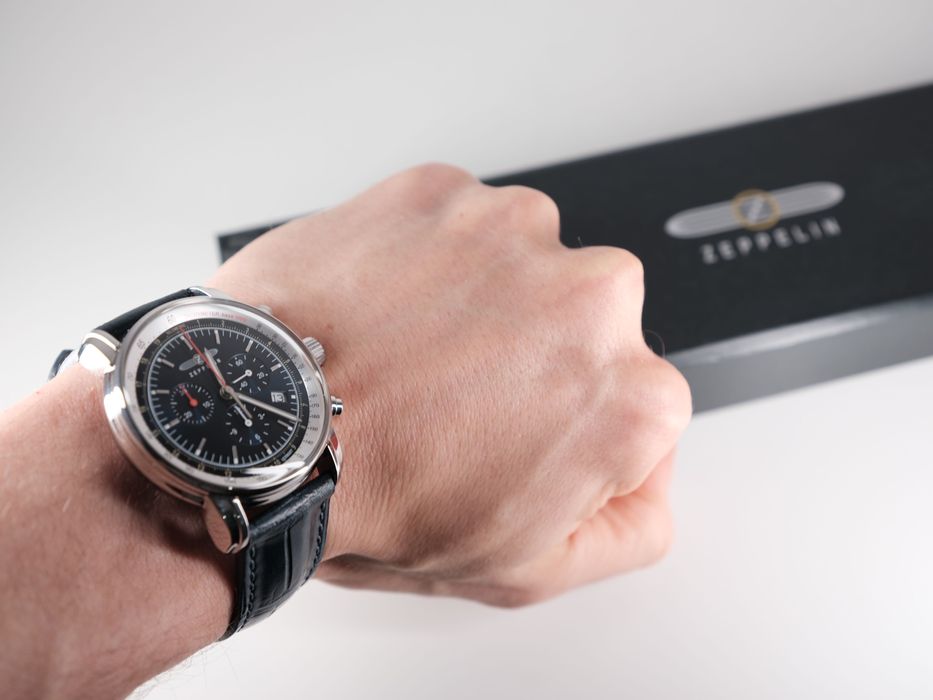 Zeppelin LZ 14 Marine Quartz Chronograph (42mm) Dark Blue Dial