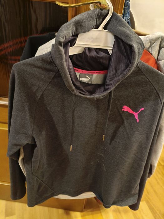 Bluza szara puma z kapturem stan b dobry