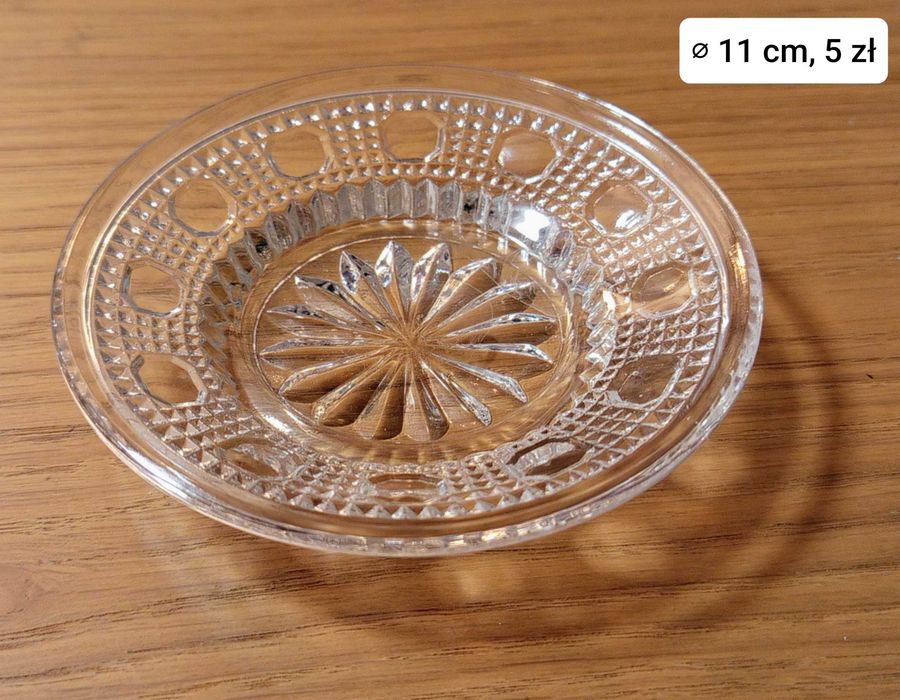 Kryształowy talerzyk retro PRL