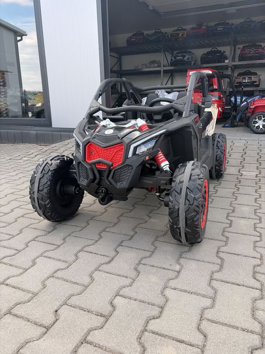 Auto na akumulator 2 osobowy Buggy CAN-AM 24 Volt 4x200 Watt pompowane koła
