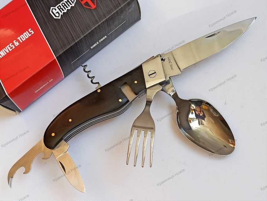 Ніж багатофункціональний Grand Way 34 ACWP (9 в 1) Нож ложка-вилка GW