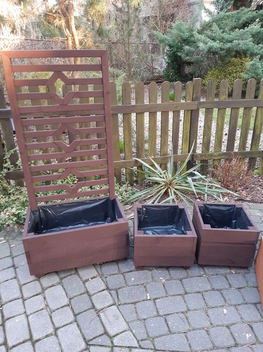 doniczki ogrodowe donice drewniane