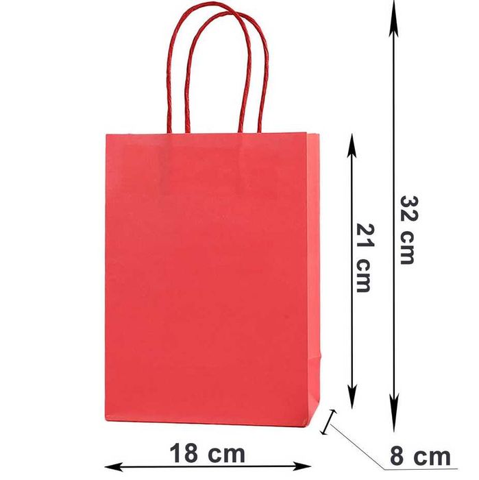 Torby prezentowe 12szt.Torebki Świąteczne na Prezent Papierowe 32x18cm
