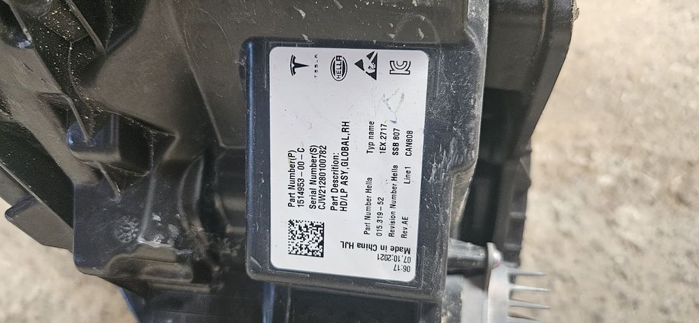 Oticas tesla model y e model 3