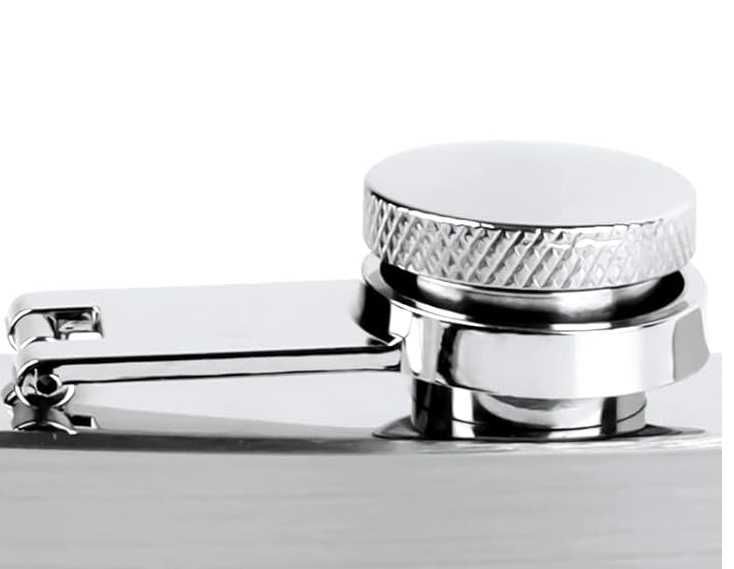 Garrafa de bolso em aço inoxidável 112 ml + frasco e funil*