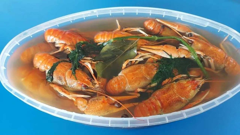 Раки варені морожені 500грам (лодочка) з Вилкове до 17шт/упак