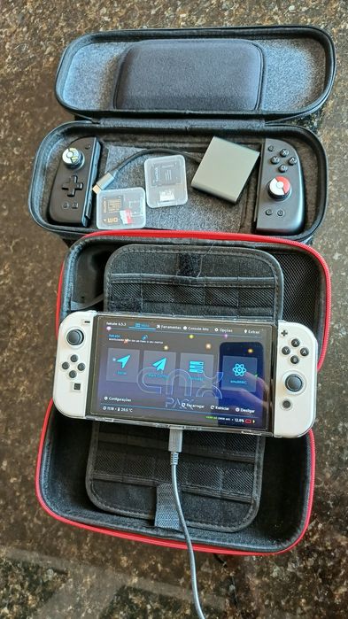 Nintendo Switch OLED Desbloqueado (Atmosphère) + Cartão microSD | Pronta a Jogar