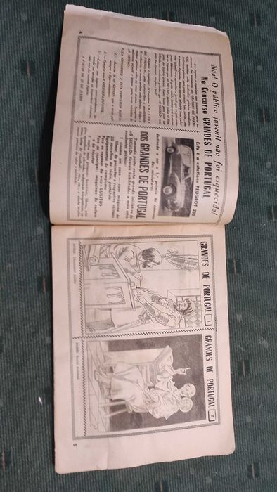 Caderneta Concurso Grandes de Portugal Jornal O Século