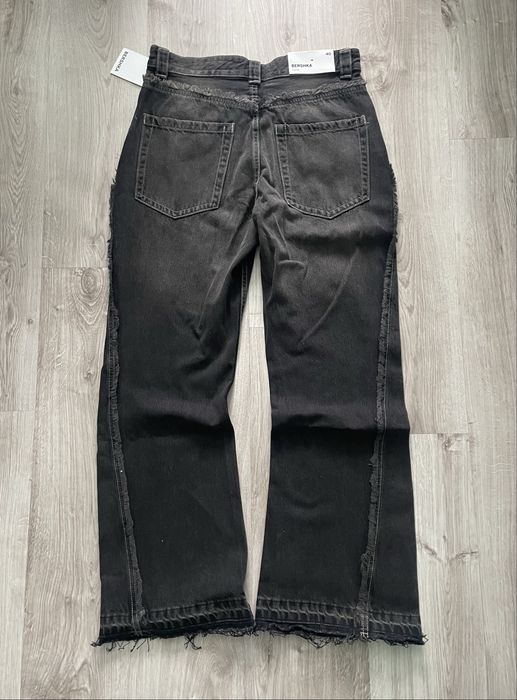 Bershka flared jeans black Джинси bershka flared distressed  jeans Y2k