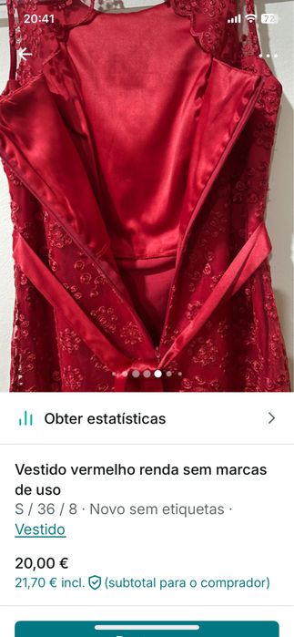 Vestido cerimonia novo renda