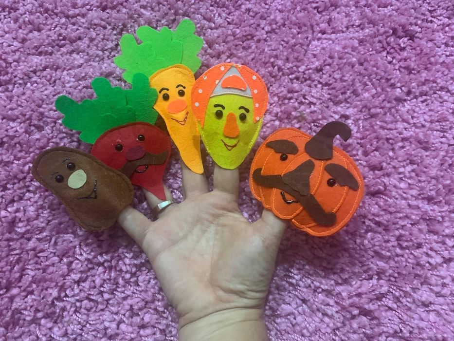 Пальчиковий театр з фетру «Ходить гарбуз по городу»