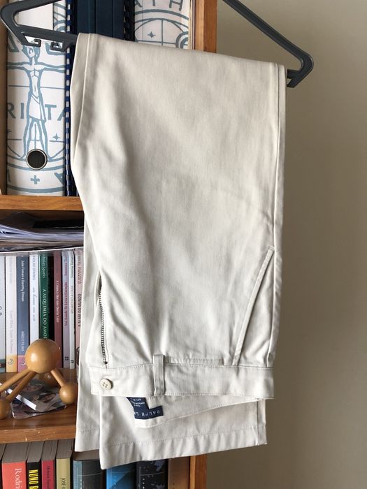 Calças de Sarja creme praticamente novas