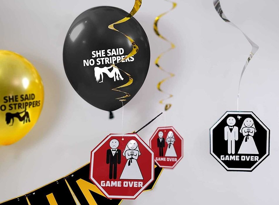 Despedida de solteiro decoração balões estandarte e sinais ENVIOGRÁTIS