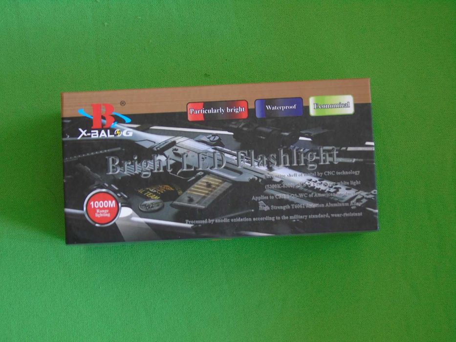 Ручний тактичний ліхтар T6 50000W ліхтарик 1000 Lumen алюмінієвий спла