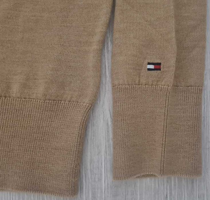 NOWY Golf/Sweter męski TOMMY HILFIGER oryginalny (rozmiar M/L) beżowy