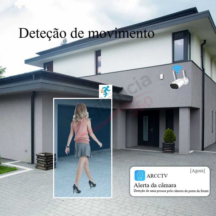Kit Videovigilância 4 Câmaras + NVR WiFi 3MP FullHD Exterior