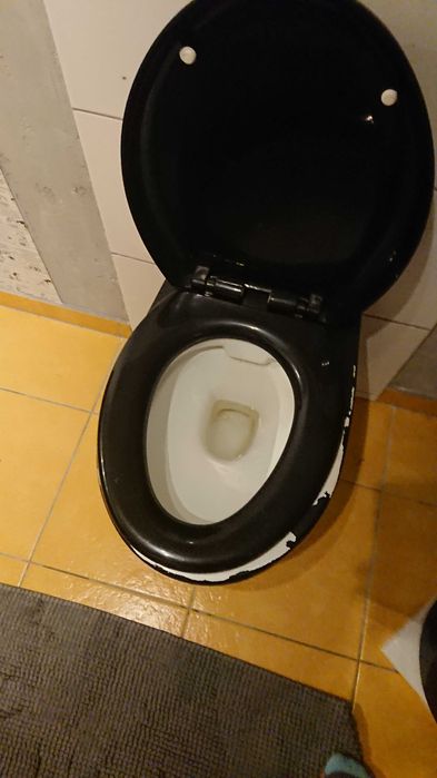 Czarna podwieszana misa WC z jakością firmy VidaXL