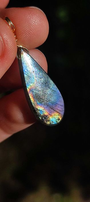 Labradoryt niebieski wisior wisiorek ochronny kryształ amulet