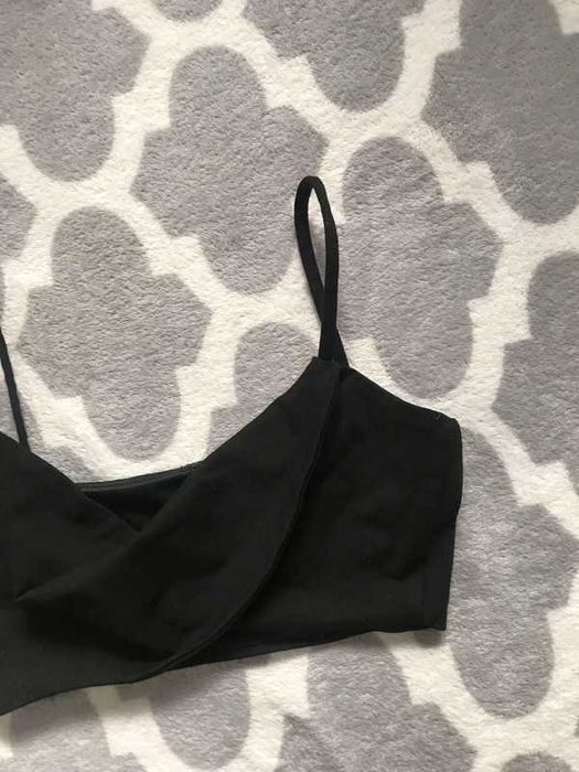 Czarny top bluzka Stradivarius S