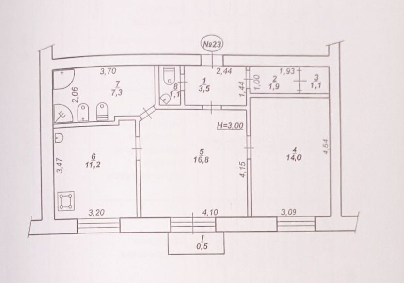 Продам 2 -х ком.кв в центре города с автономным отоплением 96 квартал