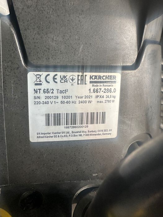 Odkurzacz przemysłowy KÄRCHER NT 65/2 Tact