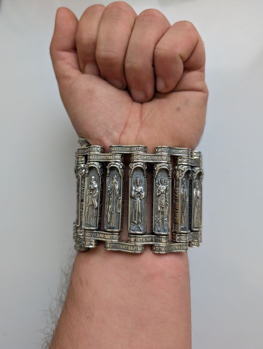 Ексклюзив браслет 550г чоловічий срібний мужской серебряний 925