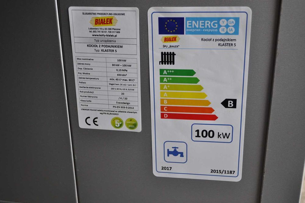 Kocioł PIEC 100 kw z na Ekogroszek 5 klasa ECODESIGN do 1400m2