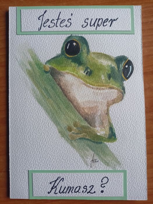 Kartka podarunkowa  malowana akwarelą  personalizowana