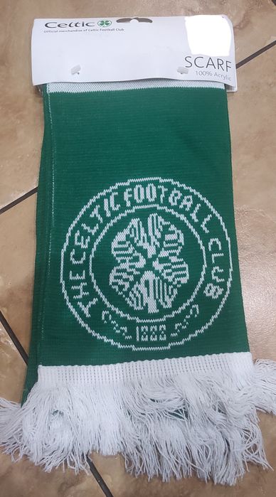 Nowy oryg. szalik Celtic Glasgow 150 cm + mini ręcznik i piłeczka (E3)