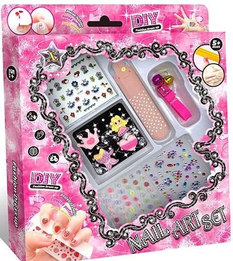 Zestaw kreatywny piękności do paznokci + naklejki