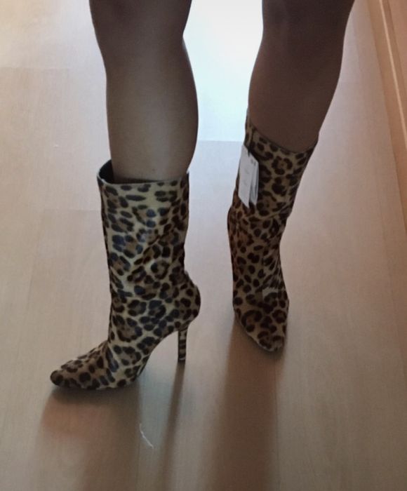 Bota da Zara nova em pele genuina