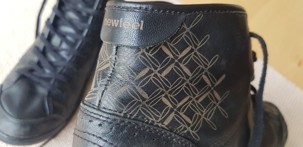 Skórzane trampki czarne