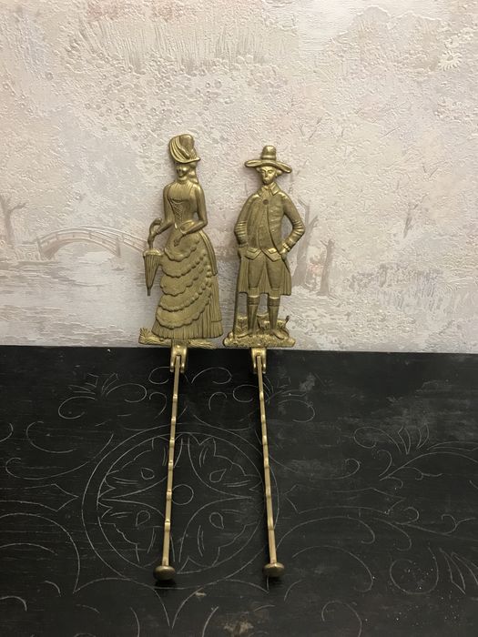 Дама и Кавалер , Парные Вешалки , Вішалка , Германия ( Бронза)