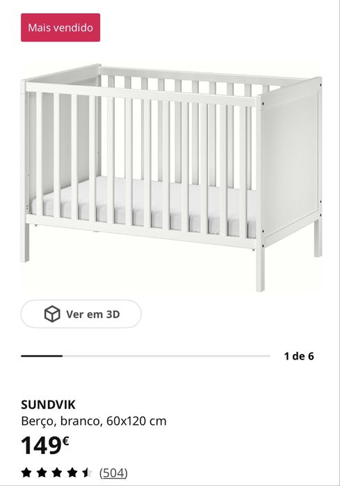 Berço branco IKEA