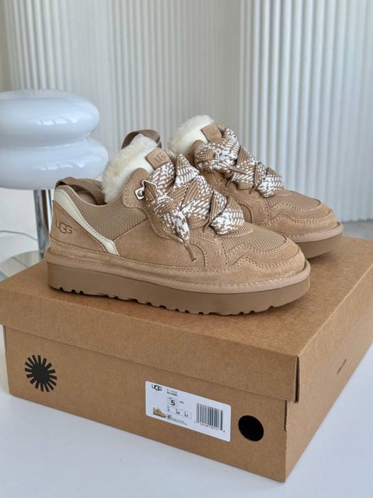 Ugg Lowmel Sand трендові жіночі уггі ловмел на овчині теплі зимові