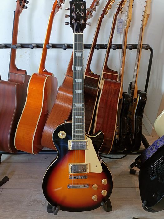 Gitara Elektryczna Arrow Riffster LP 22 Tabacco Burst Rosewood/Cream