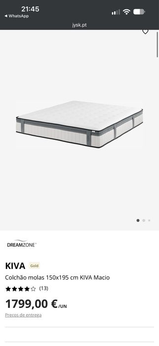 Vendo Cama + Mesinhas + Colchao Jysk =800€