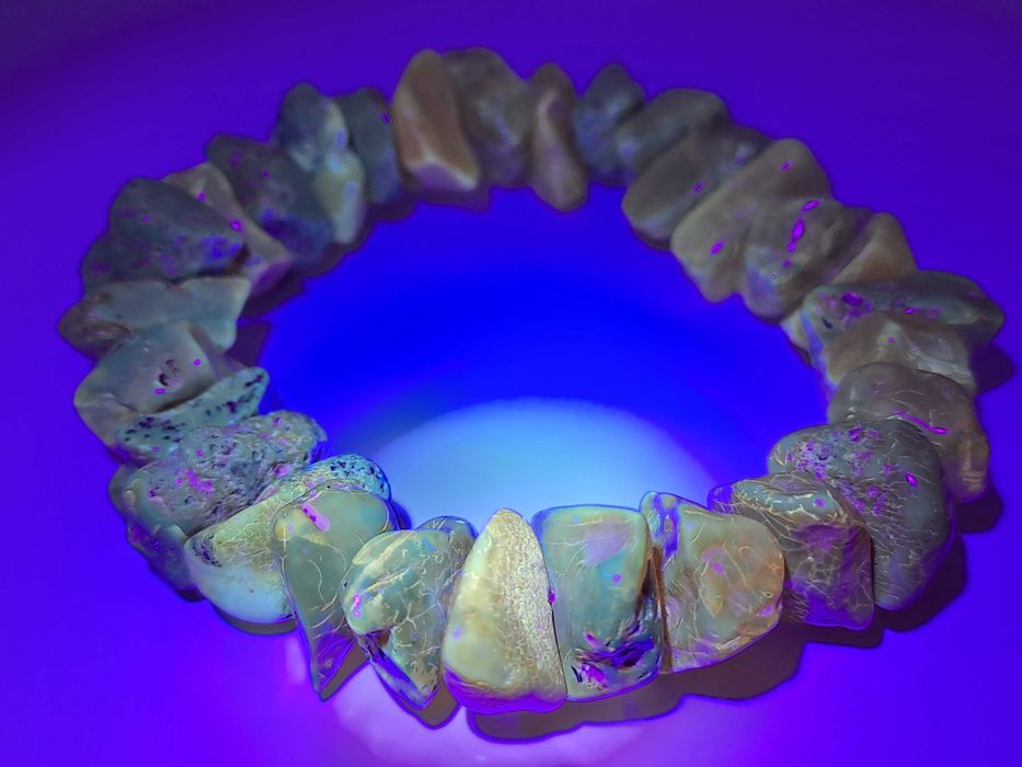 Bransoletka BURSZTYN bałtycki bryłki cytryna koniak zieleń #861