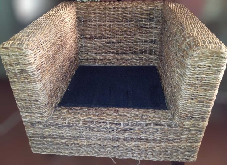 Conjunto Poltronas + Mesas Jardim Fibra Natural