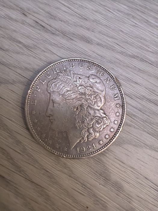 Moeda Prata 1 Dólar EUA 1921 "Morgan Dollar" - Último Ano de Emissão / US Silver