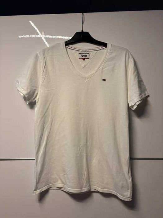 Biały męski t-shirt regular fit Tommy Jeans S