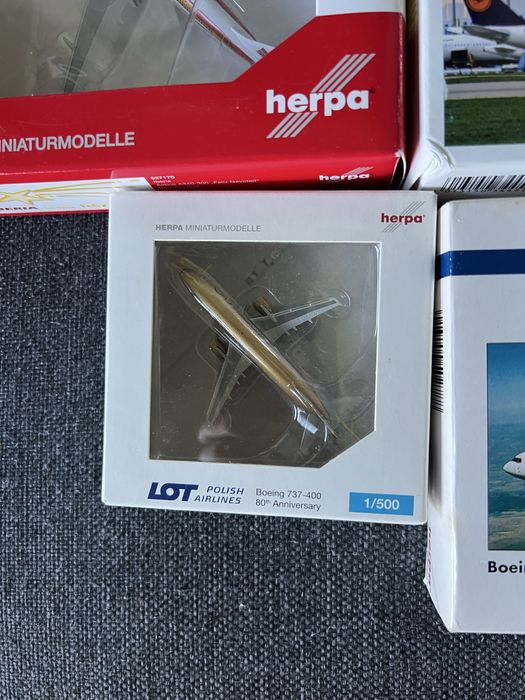 Modele samolotów herpa 1:500