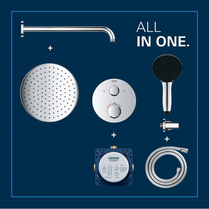 GROHE  zestaw termostatyczny SmartBox deszczownica 250