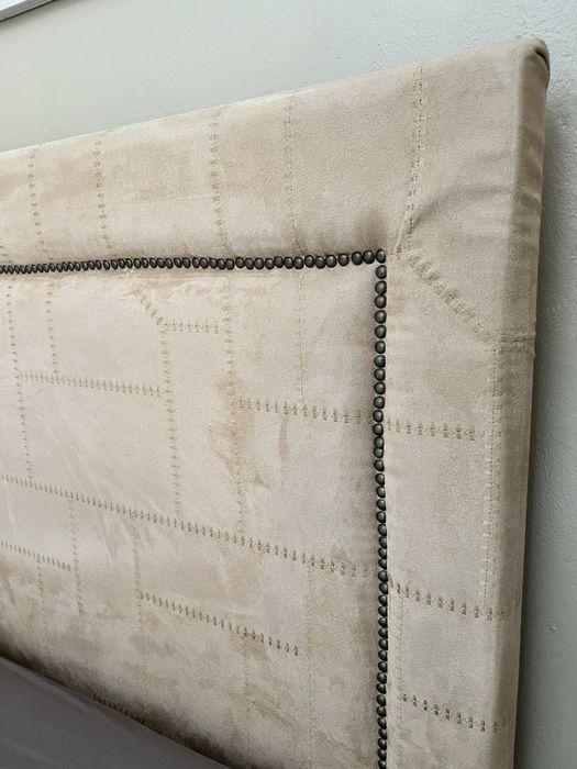 Cabeceira de cama bege/creme 160cm