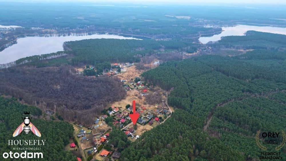 Działka letniskowa w pobliżu jezior i lasów