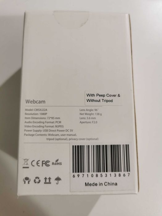 Kamera internetowa IMILAB CMSXJ22A 2Mpx 1080p FULL HD Czarna Kraków