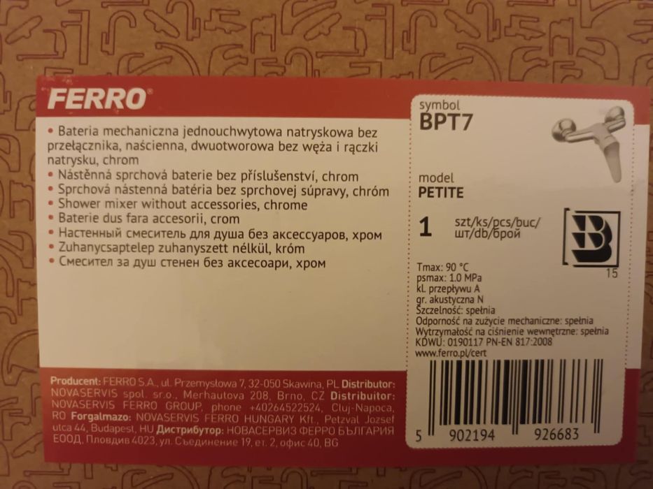 Nowa kabina prysznicowa z brodzikiem