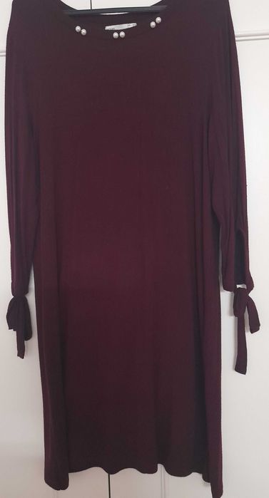 Vestido em malha Bordaux - Tamanho L