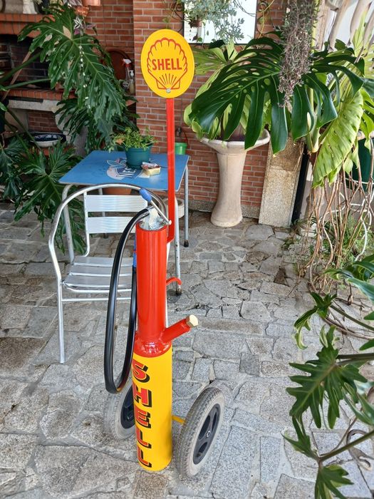 Bomba de gasolina shell ,decoração antiga