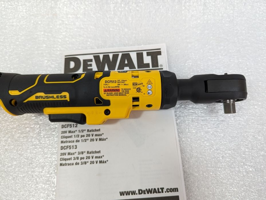 DeWALT DCF513 20V Безщітковий кутовий гайковерт тріскачка 3/8